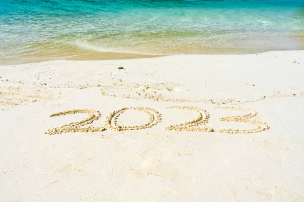 istock The year 2023 in the sand 1254816467