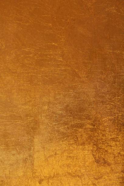 istock Close-up of gold wallpaper 1254817418