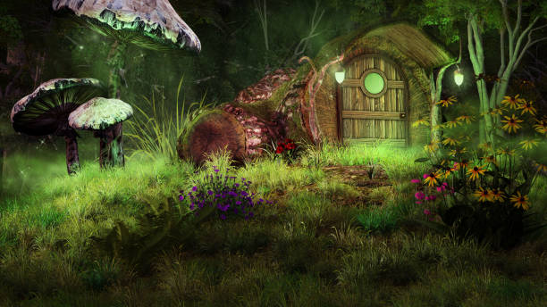 istock Gnome house and mushrooms 1254824095