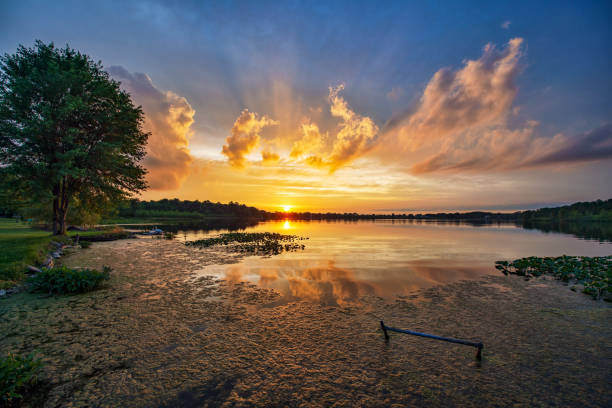 istock Sunburst on the Horizon at Sunset 1254831572
