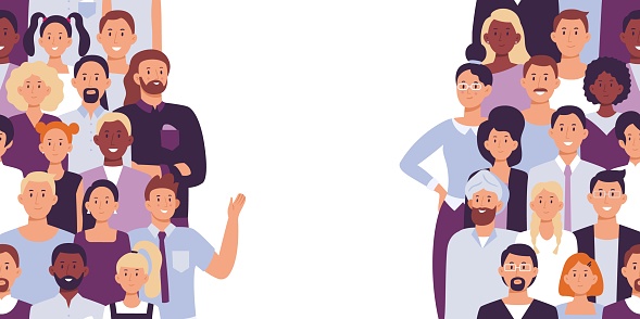 Divested Community Divided People Crowd Vector Divide Group Community Diversity Stock ...