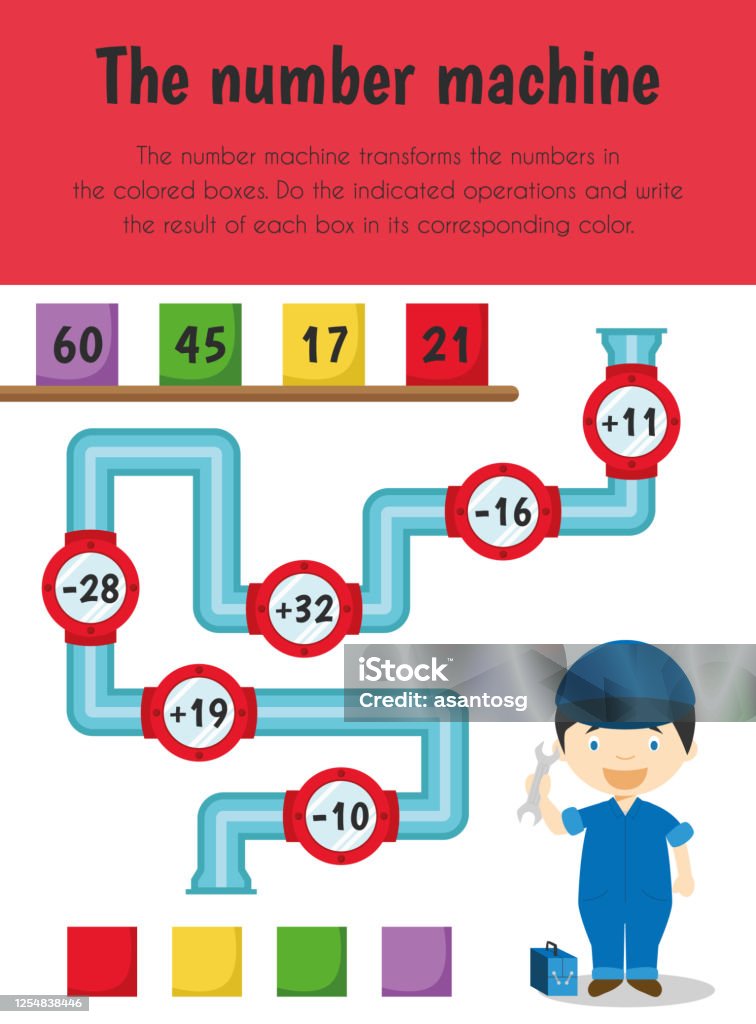 Number Machine Activity Number Machine Educational Sheet Primary Module For Numerical Ability ...