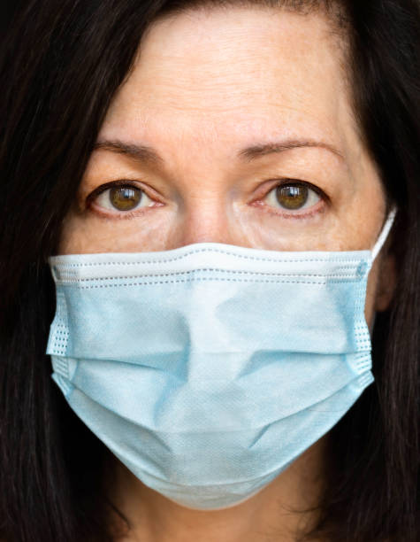 Woman in a Medical Mask stock photo
