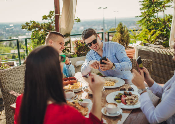 Business People Meeting at a Restaurant