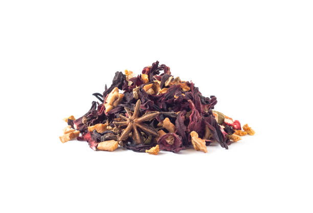 istock Heap of fruit and herbal tea 1254843054