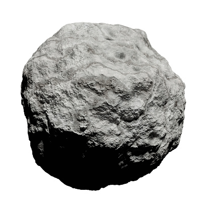 asteroide aislado sobre fondo blanco photo