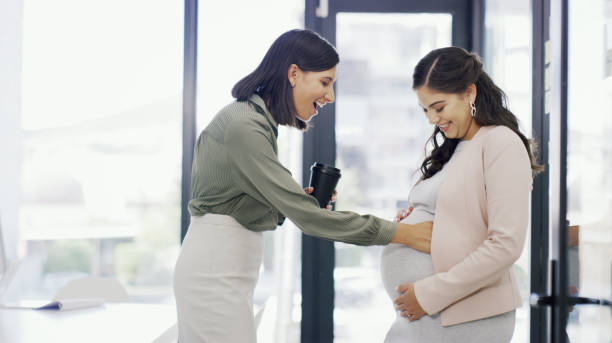 istock Your work aunt can't wait to meet you 1254848798