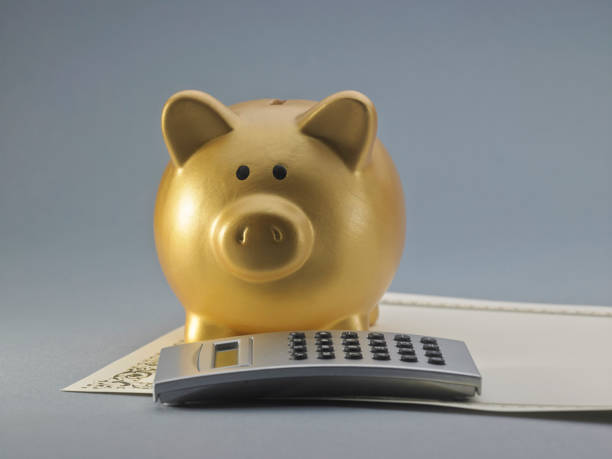 istock piggy bank on calculator 1254854613