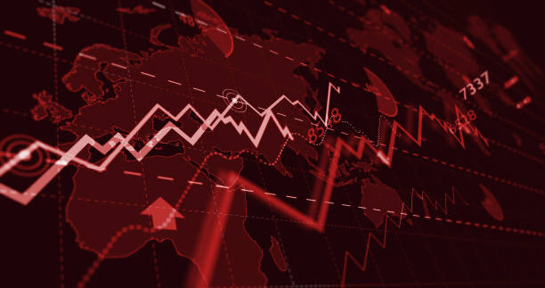 istock Market declines red chart illustration 1254855565