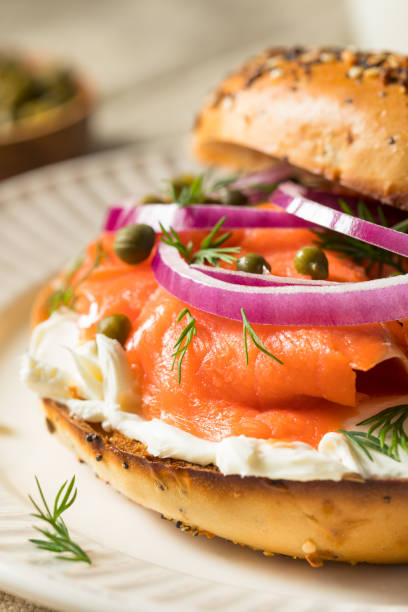 istock Homemade Bagel and Salmon Lox 1254859260