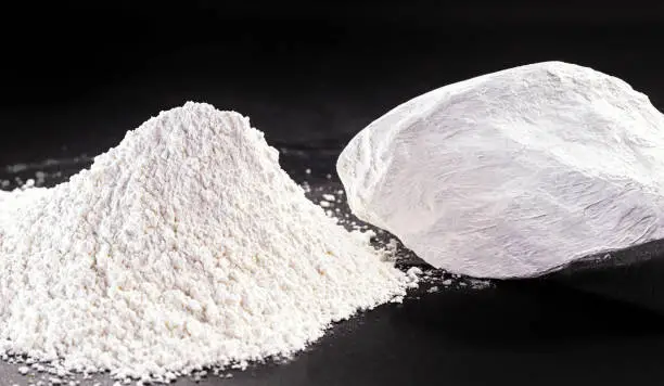 Photo of Kaolin or kaolin is an ore composed of hydrated aluminum silicates, such as kaolinite and haloisite