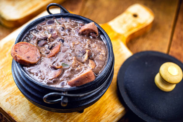 istock small portion of feijoada, smoky and hot. Typical Brazilian food. 1254860633