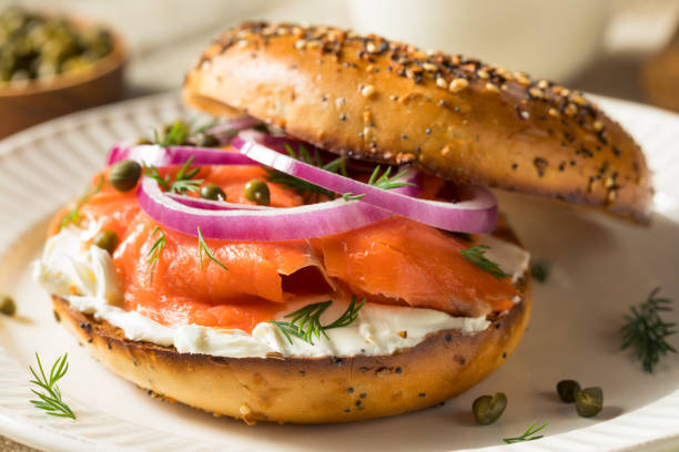 istock Homemade Bagel and Salmon Lox 1254862570