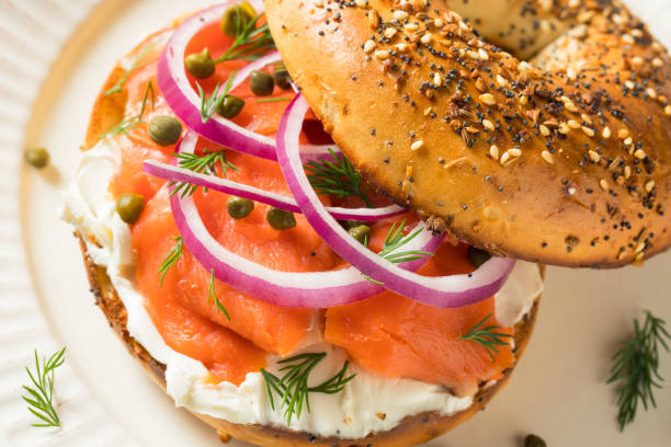 istock Homemade Bagel and Salmon Lox 1254864103