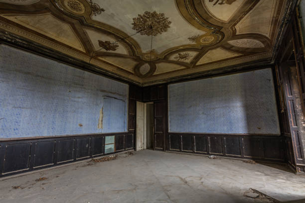 istock room with beautiful decoration on the ceiling 1254868088