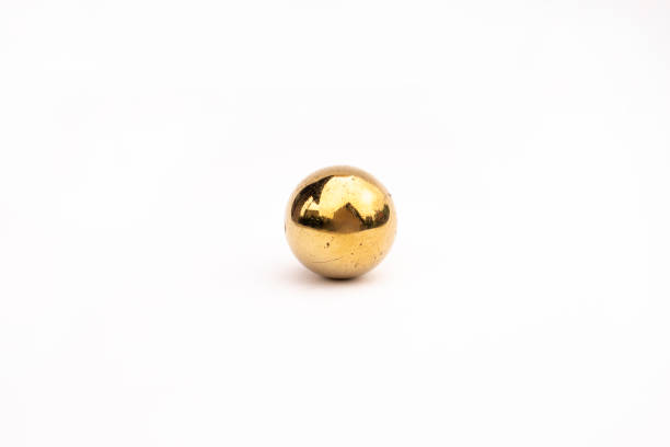 Golden ball on white background