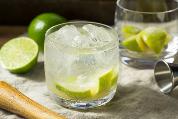 istock Refreshing Cold Caipirinha Cocktail with Cachaca 1254869734