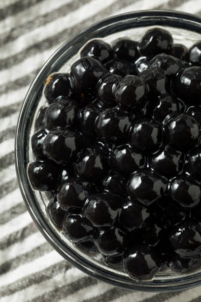 istock Raw Cooked Organic Tapioca Pearl Balls 1254870733