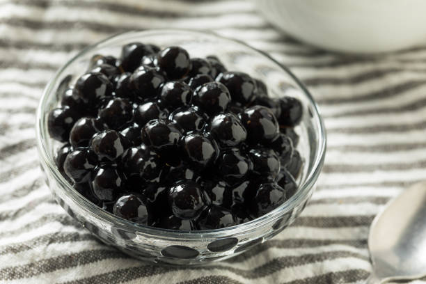 istock Raw Cooked Organic Tapioca Pearl Balls 1254870767