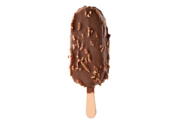 istock Chocolate Ice cream isolated on white background 1254878914