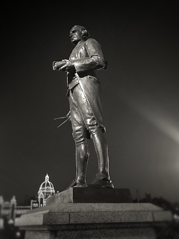 Janes Cook statue in front of legislative building