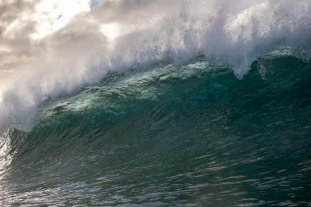 istock Splashing waves at sunrise 1254885912