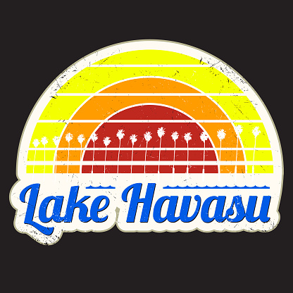 Vintage Lake Havasu Sunset Graphic