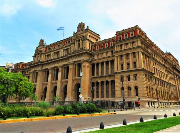 The Palace of Justice of the Argentine Nation. The seat of the Supreme Court. stock photo