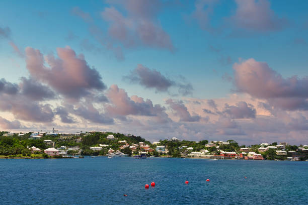 istock Bermuda Coastal Homes at Dusk 1254893815