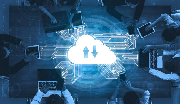 technologia przetwarzania w chmurze i przechowywanie danych online dla koncepcji sieci biznesowej. - the media cloud telephone sky zdjęcia i obrazy z banku zdjęć