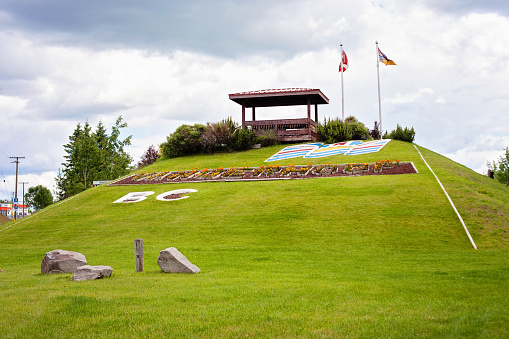 Vanderhoof, Canada - June 28, 2020. In Vanderhoof, the Vistor Information Centre also serves as an outdoor museum to get a glimpse of what the town used to be.