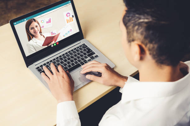 istock E-learning and Online Business Presentation Meeting Concept. 1254899226