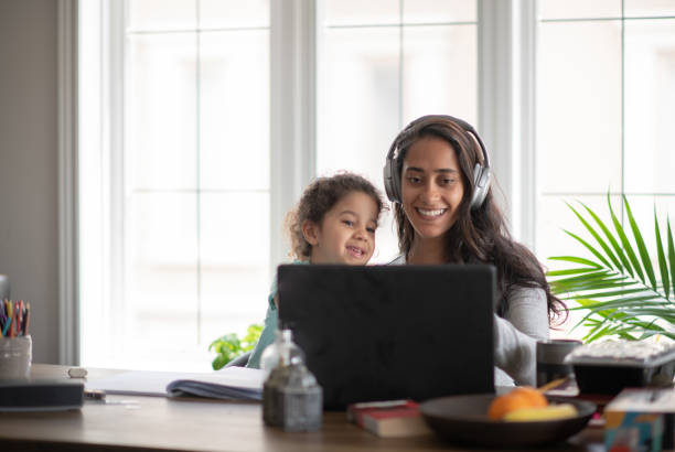 istock Video chatting mother and daughter 1254911989