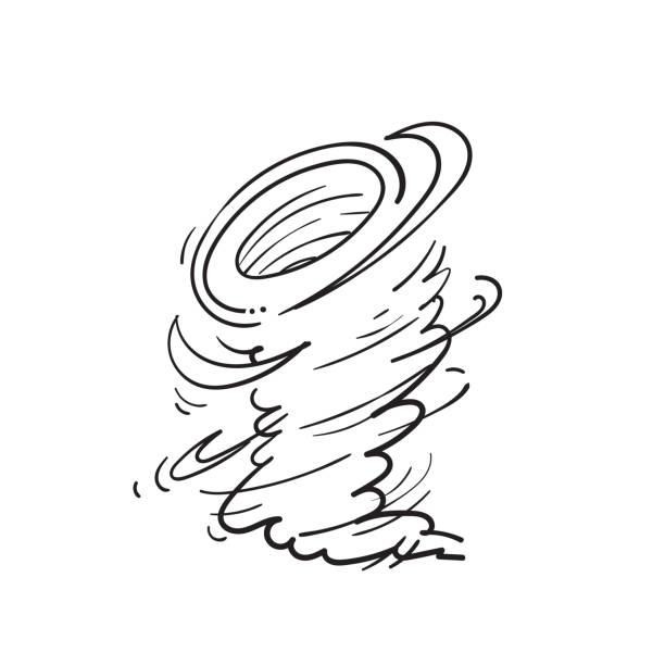 Ilustración de Dibujo A Mano Tornado Vector De Icono De Huracán Con Estilo  De Dibujos Animados De Garodle y más Vectores Libres de Derechos de  Garabato - iStock