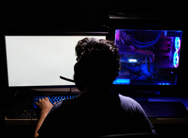 istock colorful computer workstation and keyboard used by bearded male designer freelancer illustrator 1254924436