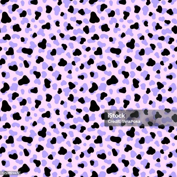 Original Colorful Animal Spotted Skin Or Fur Texture Seamless Pattern  Vector Illustration Background Pastel Violet Wallpaper Stock Illustration -  Download Image Now - iStock