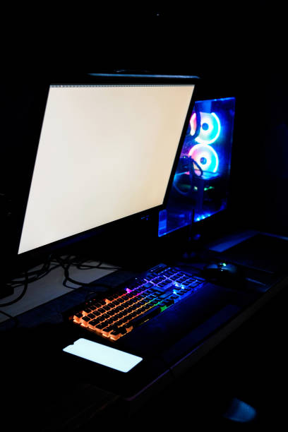 istock colorful rainbow rgb gaming and workstation high end computer and smart phone 1254926709