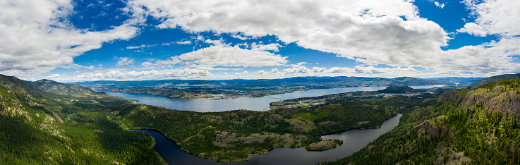 Panoramic view of Kelowna BC Canada.
