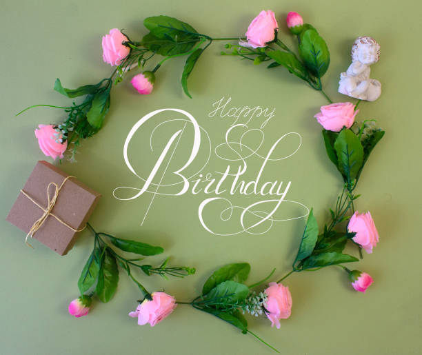 istock postcard or Internet banner with a birthday greeting 1254932361