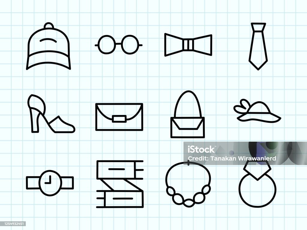 Accessories Doodle Drawing Stock Illustration - Download Image Now -  Accessories Council, Bandana, Beauty - iStock
