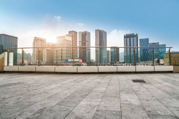 istock Floor situ and city buildings. 1254933252