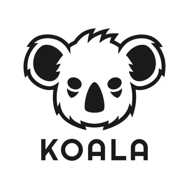 Vector illustration of cool Koala head logo design inspiration