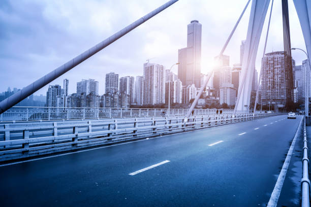 istock Road bridges and city views 1254933395