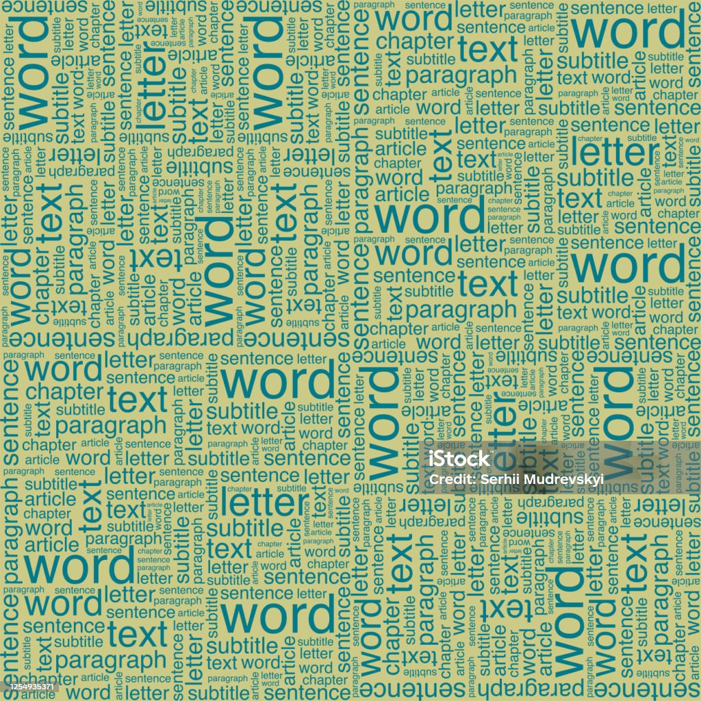 Word Pattern Image With Letters Patternletters Stock Illustration - Download Image Now - Composite ...