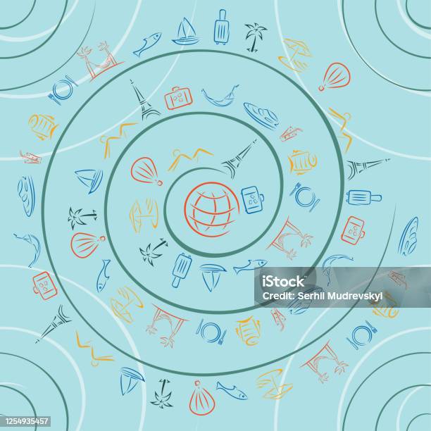 Abstract Pattern Travel Travel Pattern Stock Illustration - Download Image Now - Abstract, Art ...