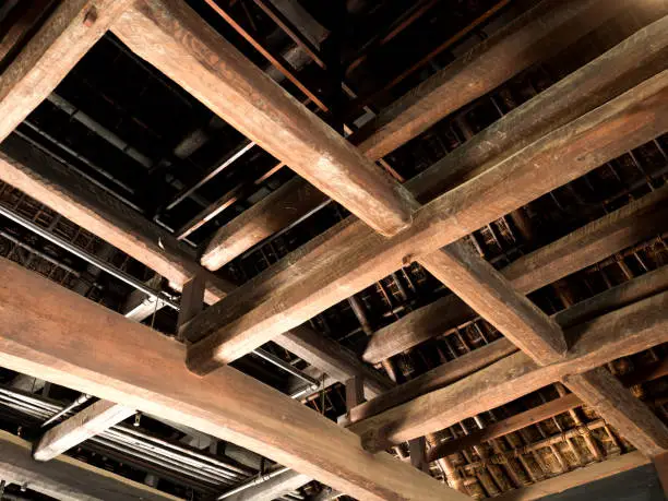 Photo of Ceiling of an old folk house