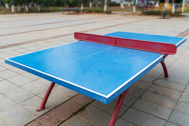 istock Ping pong table in outdoor park 1254943634
