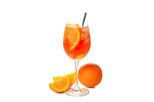 istock Spritz cocktail isolated on white background. Summer drink 1254945505