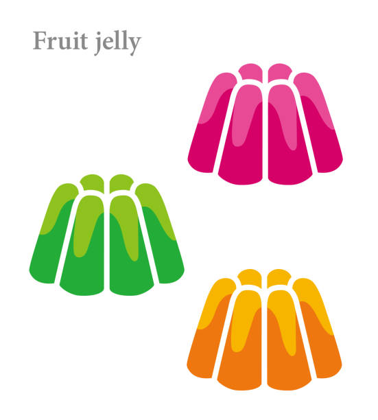 Colorful fruits jelly Vector Illustration Colorful fruits jelly Vector Illustration jello illustrations stock illustrations