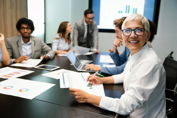 istock Successful entrepreneurs and business people achieving goals 1254950457